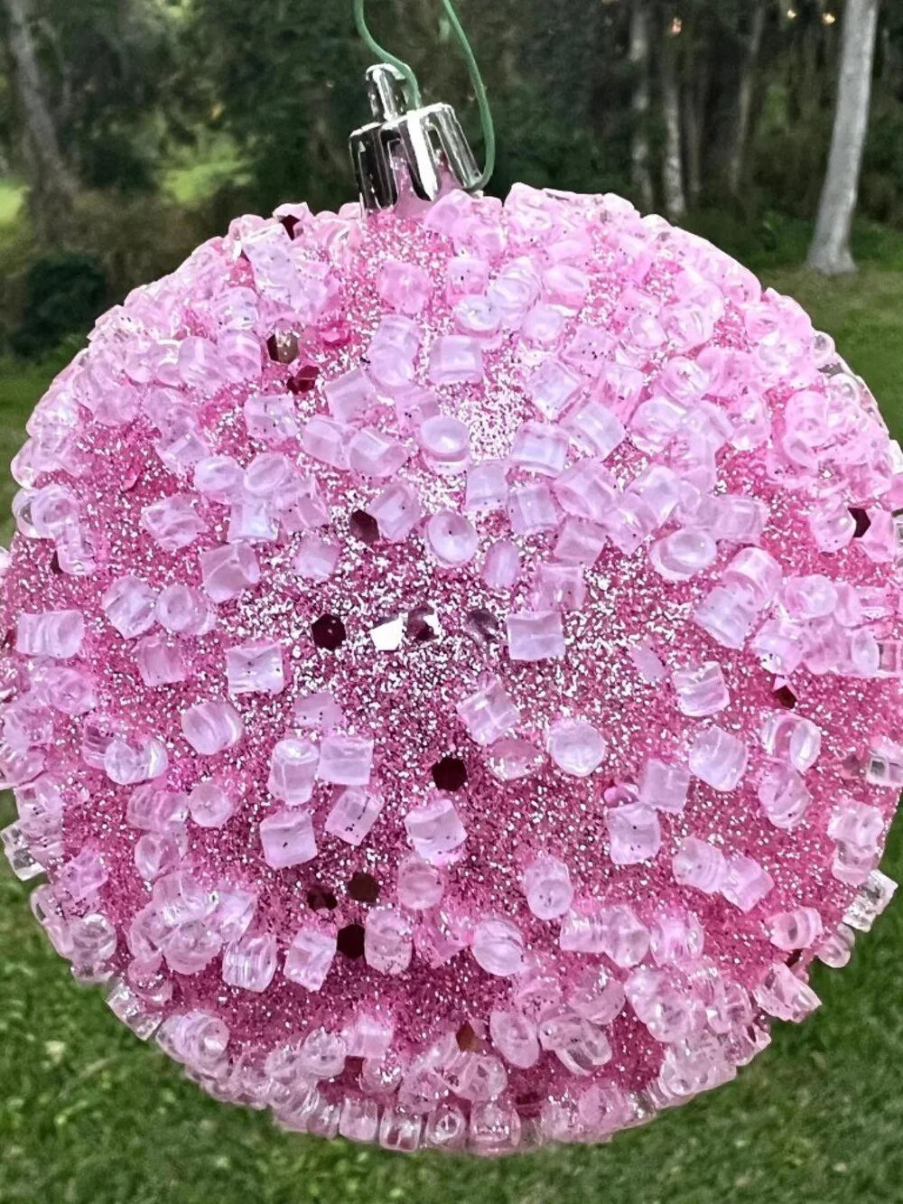 Vickerman Glitter Hail Ball Ornament Christmas Decor Holiday Decoration Gift